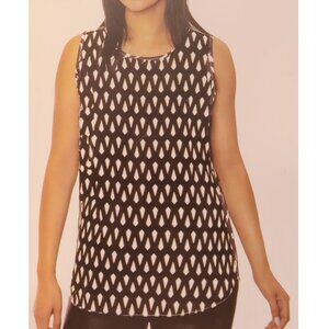 NWT Mario Serrani Woman's Sleeveless Scoop Neck Top Black Size XL $60 11HL323